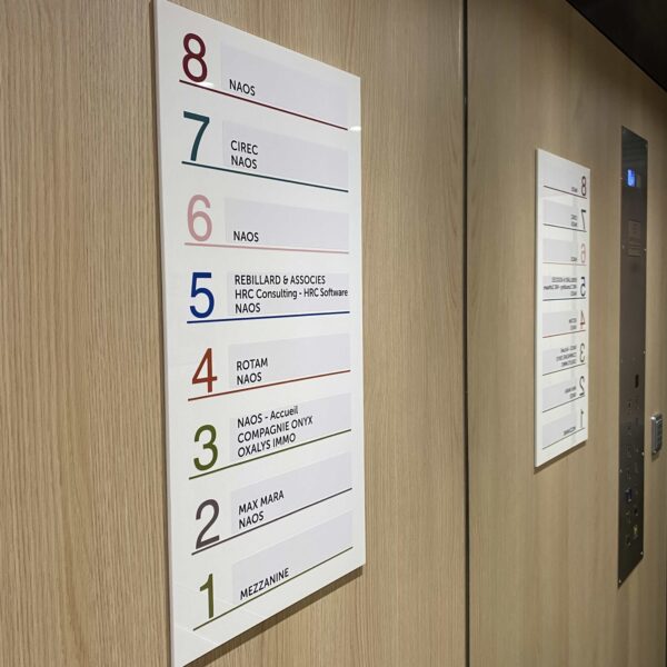 FaceB Directory ascenseur signalétique
